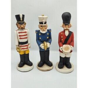 Lot Of 3 Drummer Soldier Figures Universal Statuary 1990 Music Band 948 949 950